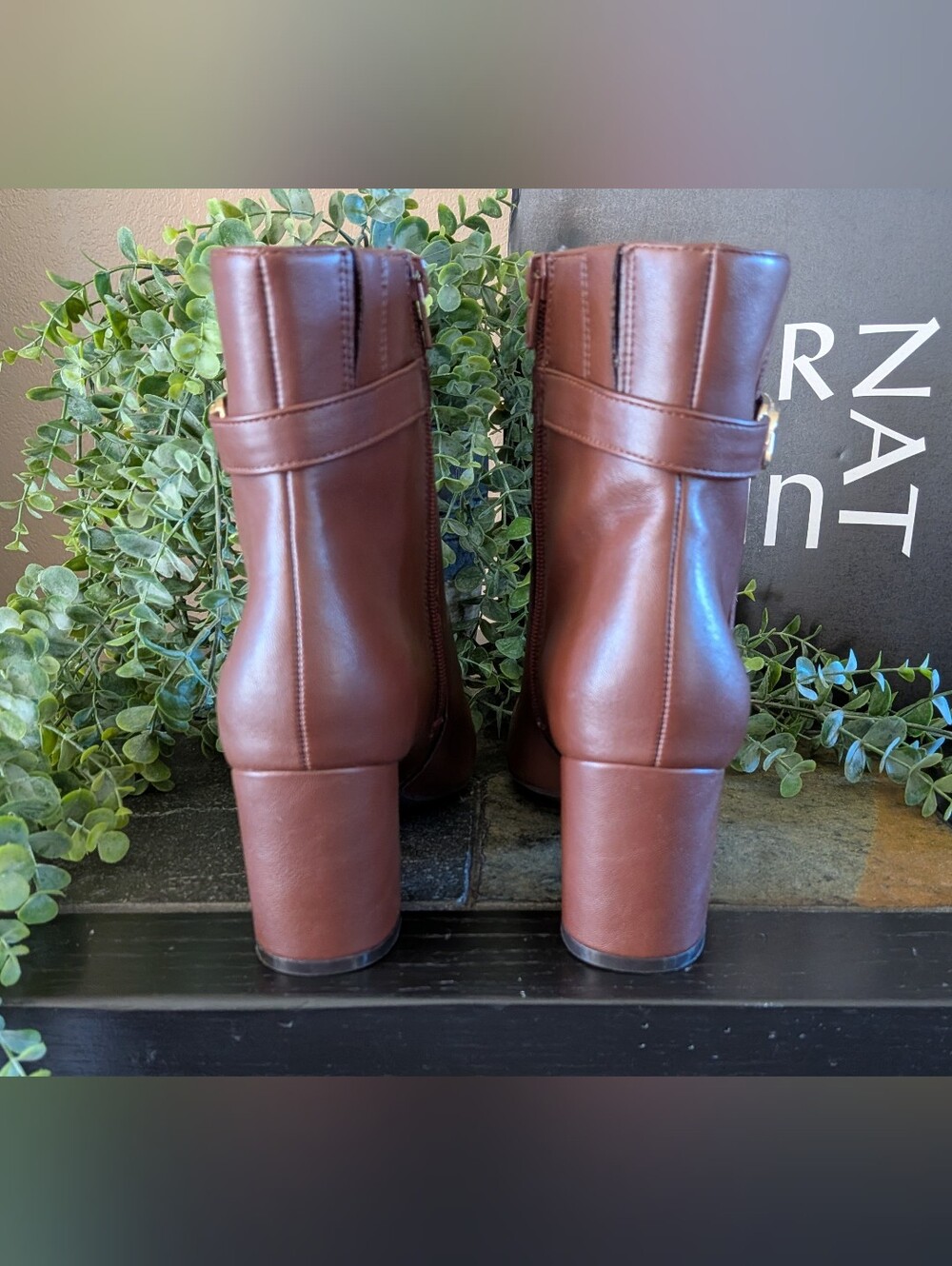 NWT! Naturalizer Lottie Ankle Booties in CAPPACINO Size 9.5 - Picture 4 of 7